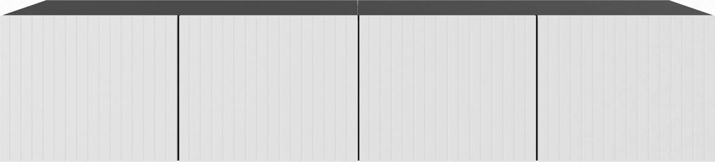 Szafka RTV wisząca LIVO 200 cm do Salonu pod Telewizor - Czarny