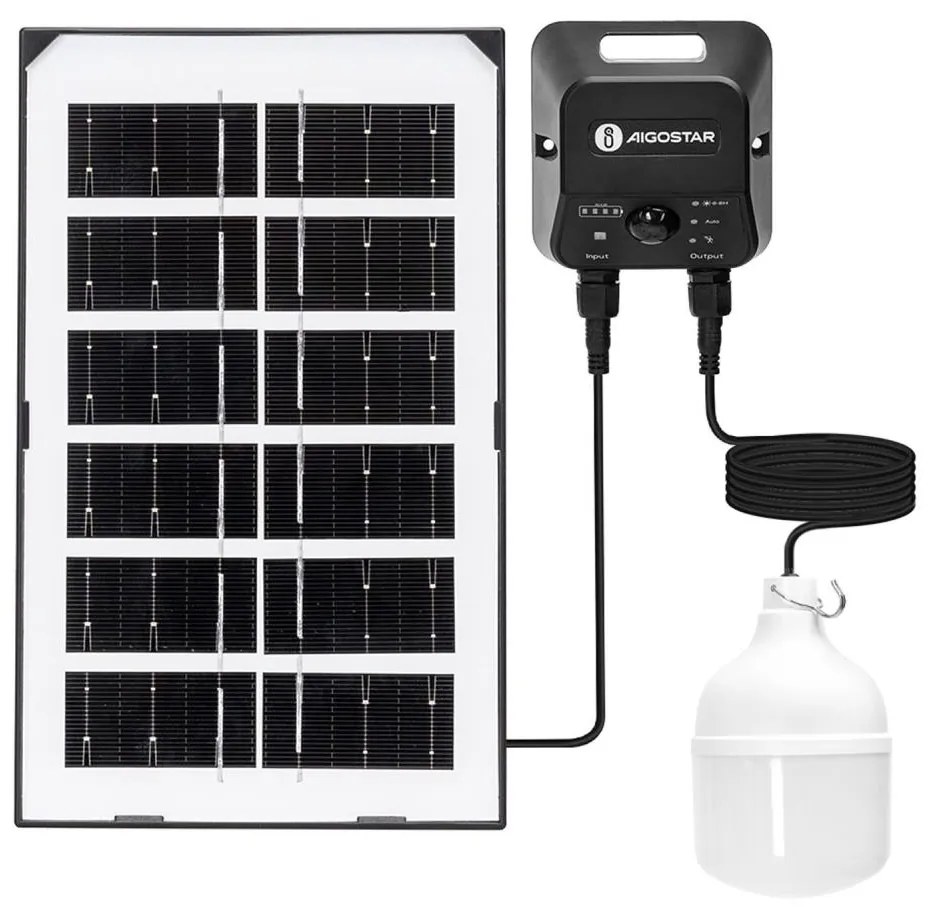 Aigostar - LED Żyrandol solarny z czujnikiem LED/35W/12V 3000 mAh 6500K śr. 10 cm