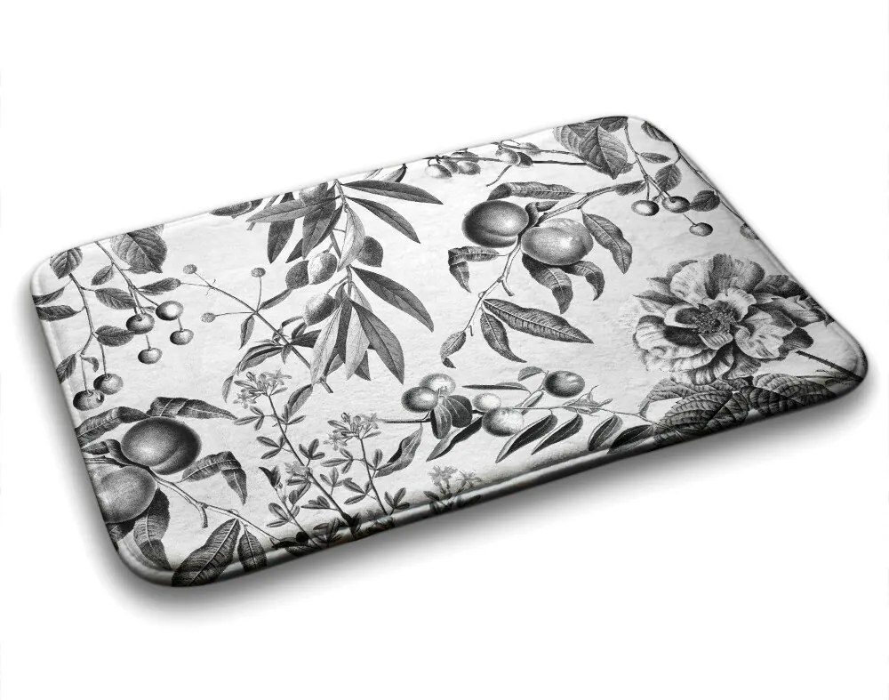 Dywanik antypoślizgowy do łazienki Dywanik antypoślizgowy do łazienki Roślinny wzór