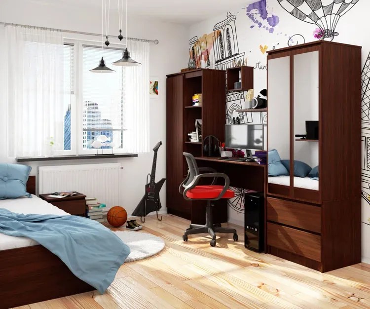 Biurko do nauki i pracy wenge E1-K55