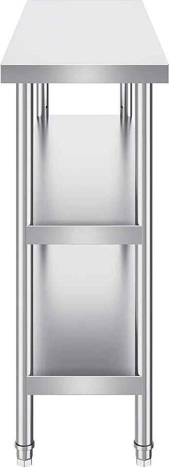 Stolik Roboczy Kuchnia SucceBuy 35,6x121,9 cm, Stolik Roboczy Kuchni Handlowej ze Stali Nierdzewnej