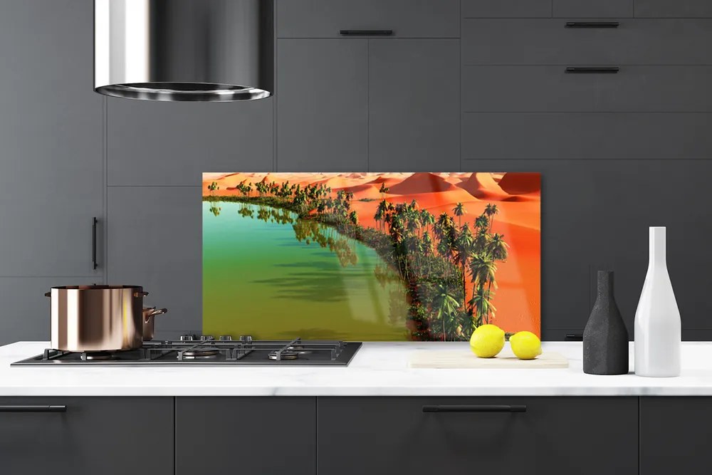 Panel Szklany Oaza Spokoju Na Pustyni