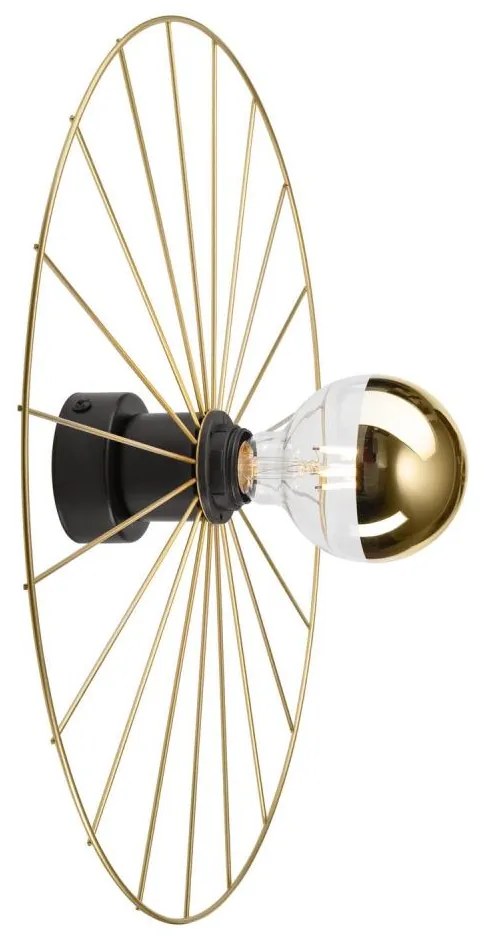 Kinkiet MONTANA 1xE27/15W/230V śr. 45 cm złoty