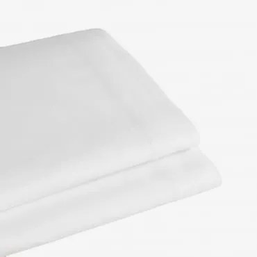 Płaski Prześcieradło Z Bawełny Perkalowej Lesia O Gramaturze 180 Nitek Biała & Łóżko 180cm (270 X 280 Cm) - Sklum