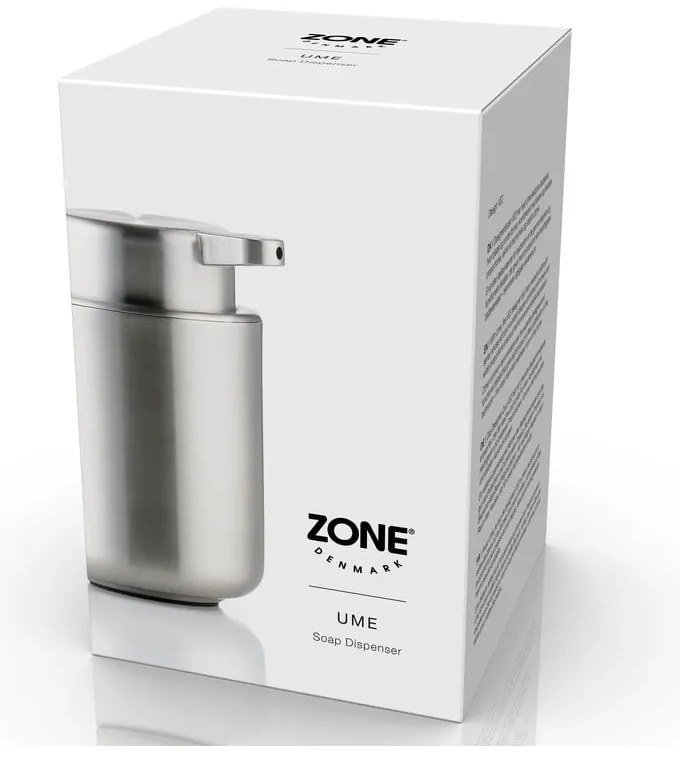 Dozownik do mydła ze stali nierdzewnej w kolorze matowego srebra 300 ml Ume – Zone