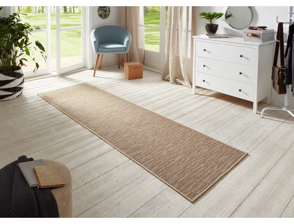 Brązowy chodnik BT Carpet Nature, 80x250 cm