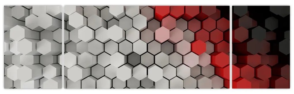 Obraz - sześciokąty 3D (170x50 cm)