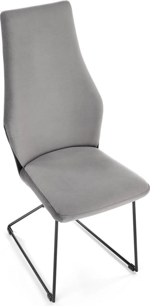 Oryginalne krzesło tapicerowane tkaniną welurową K485