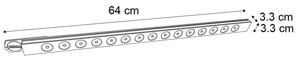 Modern Black Ceiling Lamp for 1-Phase Track System 15W 1170 lm 3000K - Iconic Tsiri