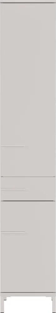 Kremowa wysoka/wąska szafka łazienkowa z matowym wykończeniem 34x190 cm Laurino – Germania