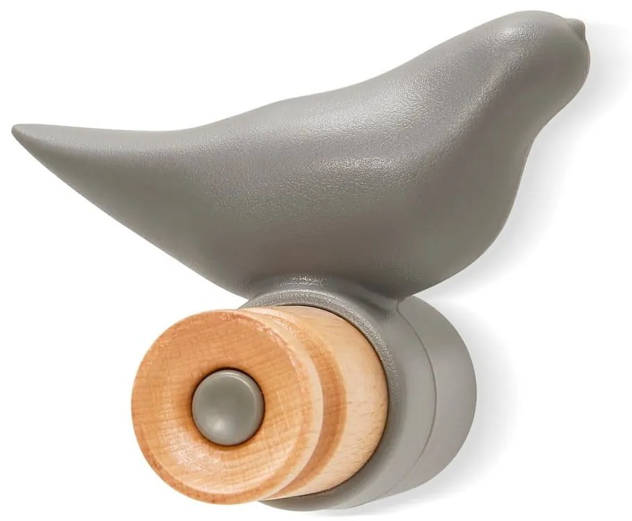 Szary haczyk ścienny Bonami Essentials Bird
