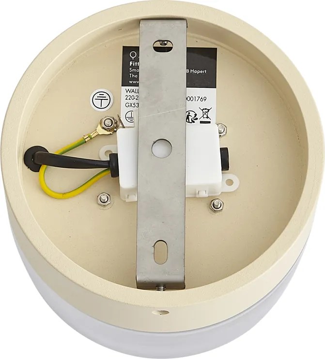 Designerski kinkiet beżowy ze szkłem opalowym IP44 - Michele