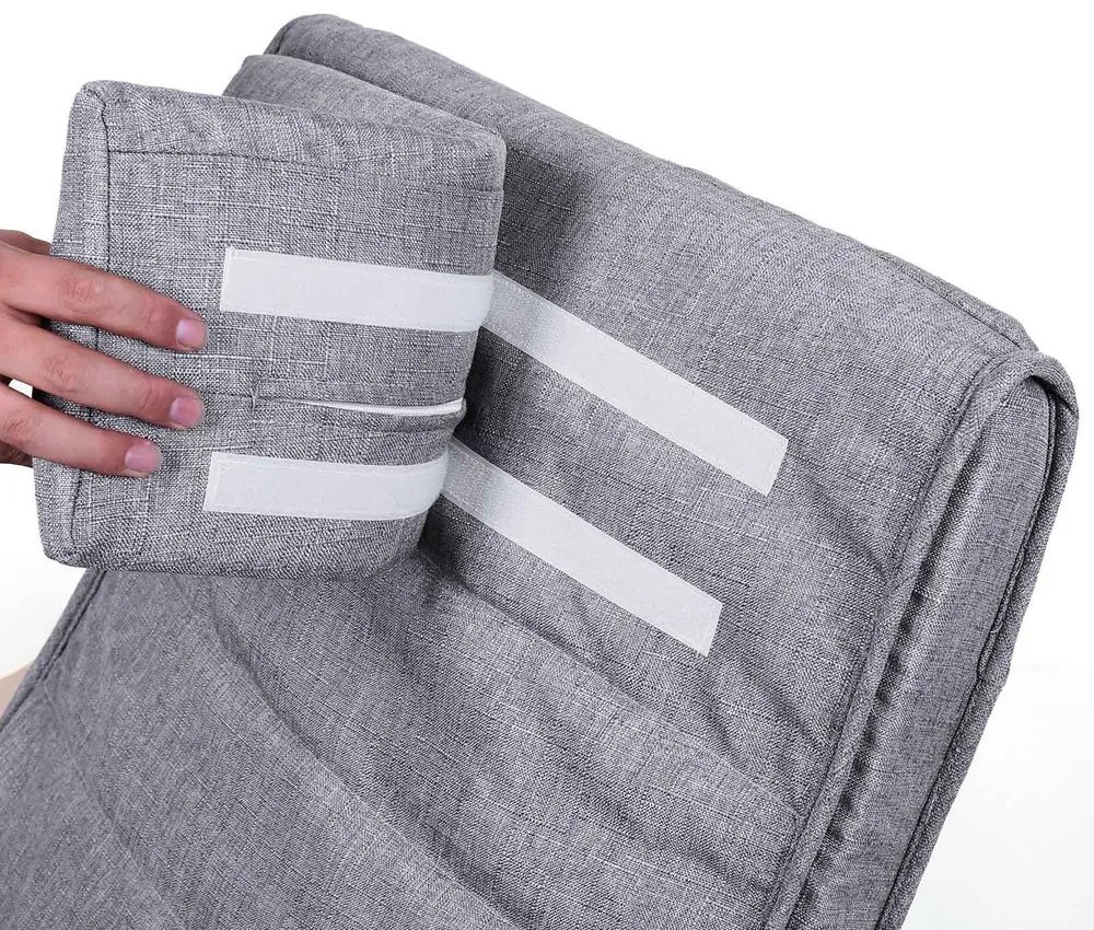 Fotel bujany SWING, max obciążenie 150kg, 67x115x91cm, szara SongmicsHome