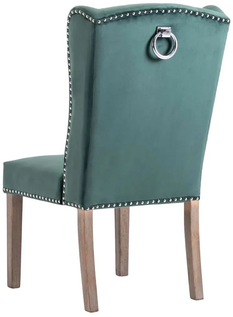 Ciemnozielone krzesło ludwikowskie z kołatką G2-G66