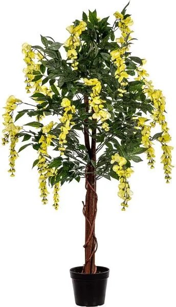 PLANTASIA Sztuczne drzewo 120 cm Wisteria żółta