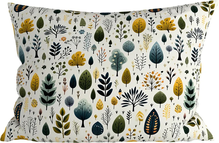 Polibawełniana poszewka na poduszkę TREEVELLA POLY 70x90 cm, zielona