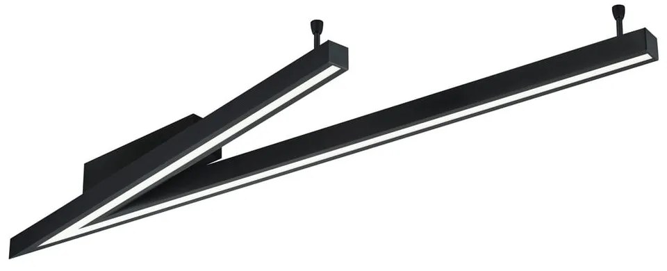 Czarna lampa sufitowa LED ze sterowaniem głosowym/mobilną aplikacją i metalowym kloszem 35x127.5 cm Cicanto – CINQUE