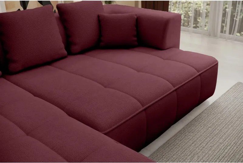 Narożnik ALBIO S Lewostronny z elektryczną regulacją siedziska, funkcja spania, wolnostojący w tkaninie EDEN 09 WERSAL