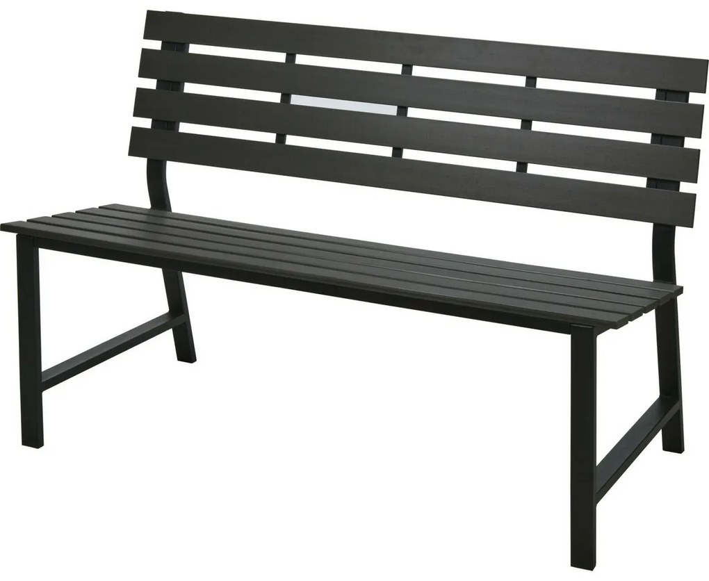 Metalowa ławka ogrodowa Atlanta, 125 x 60 x 81 cm, polywood