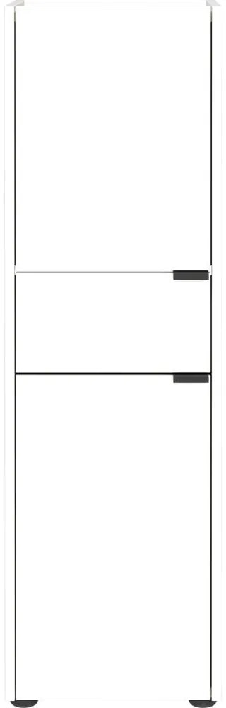 Biała wysoka szafka łazienkowa 34x111 cm Forano – Germania