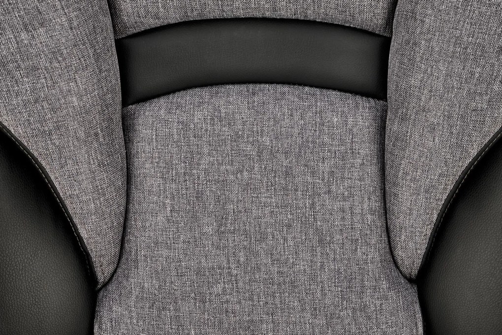 Szaro-czarny fotel gabinetowy Valerio Halmar