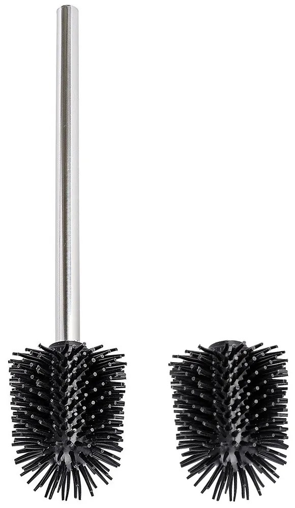 Zestaw: Samoczyszcząca, silikonowa szczotka do WC ⌀ 7,5 cm + zapasowa końcówka, WENKO