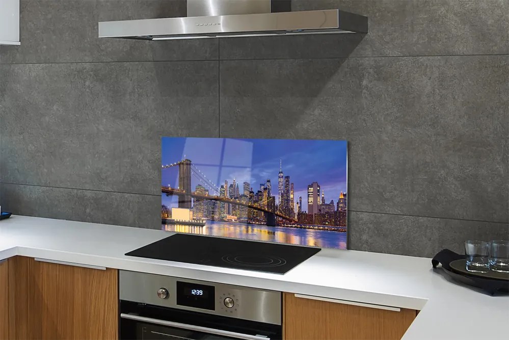 Panel Szklany Most w Blasku Zachodzącego Słońca