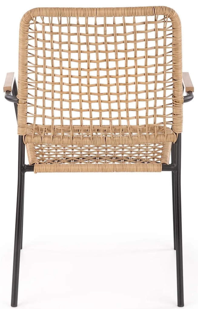 K457 krzesło naturalny, rattan syntetyczny, boho, skandynawski,