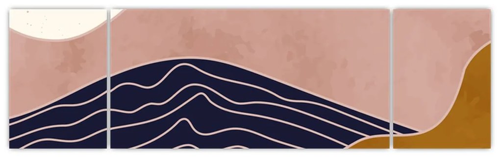 Obraz - Słońce nad górami (170x50 cm)