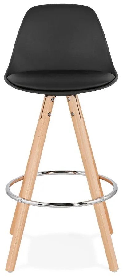 Czarny hoker Kokoon Anau, wys. siedziska 64 cm