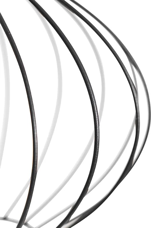 Industrialna lampa stojąca czarna 23 cm - Margarita