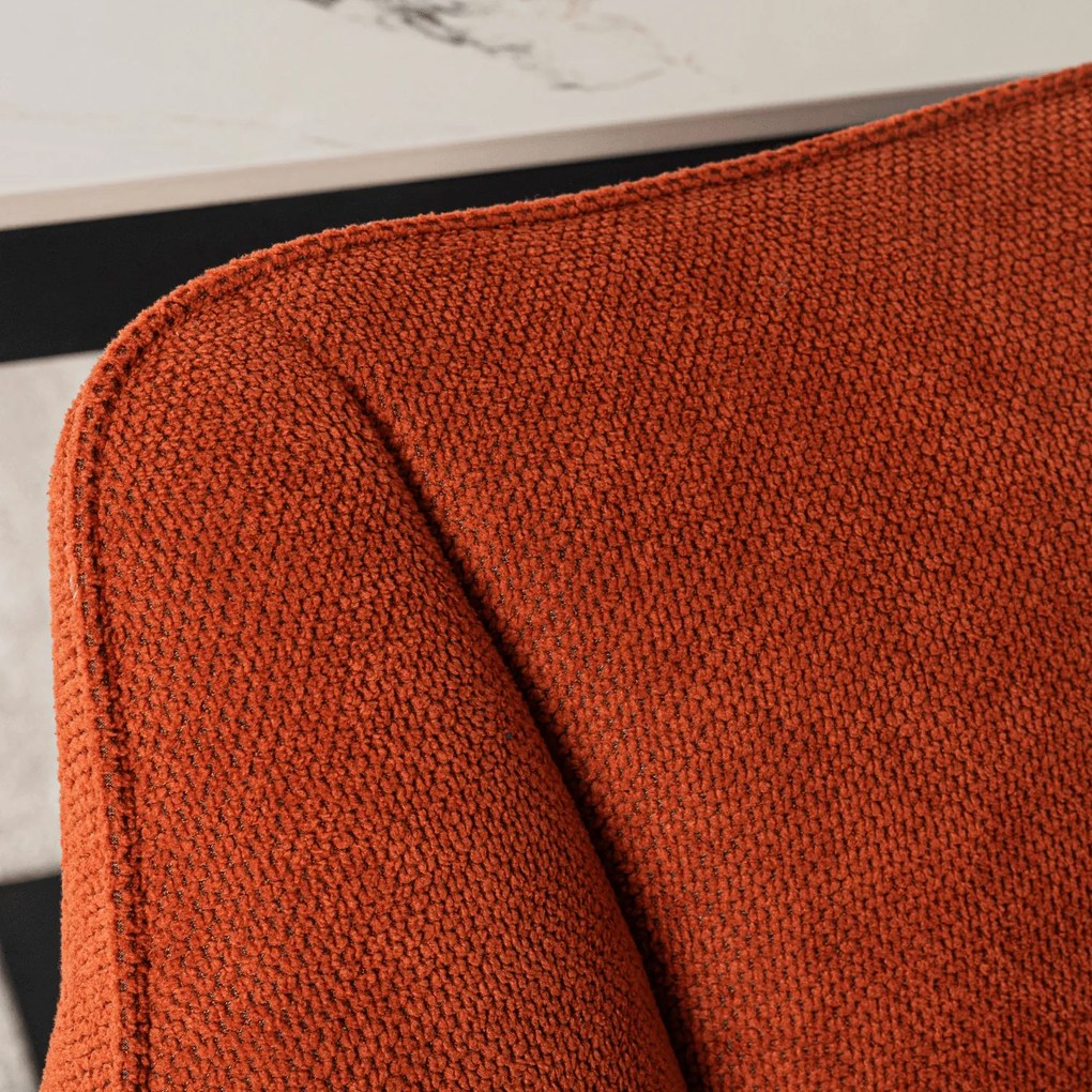 Krzesło Tapicerowane do Salonu NAWARA Rude Nowoczesne