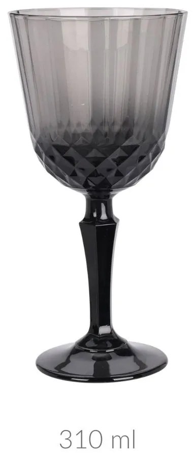 Kieliszek na wino z szarego szkła, 310 ml