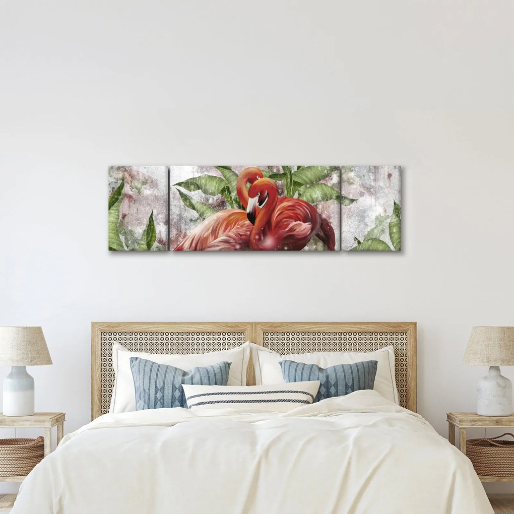 Obraz - Flamingi (170x50 cm)