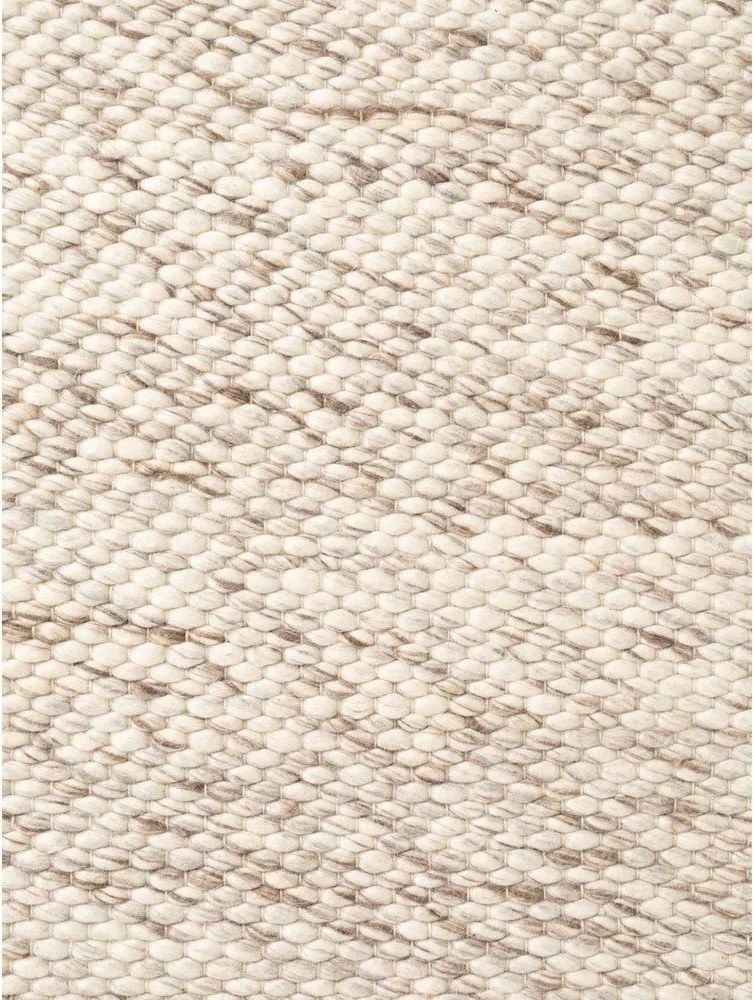 Beżowo-naturalny wełniany okrągły dywan tkany ręcznie ø 160 cm Lyon Beans – Elle Decoration