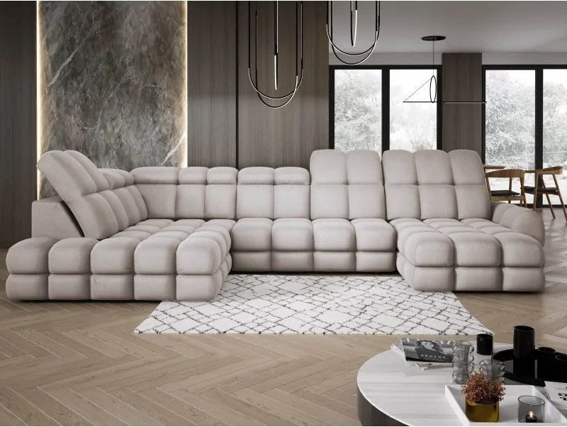 Narożnik TOLLO XL Lewostronny Elektryczna regulacja Tkanina SOLAR 16 WERSAL