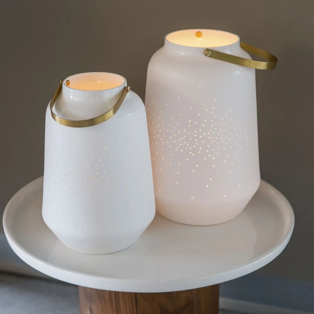 Biała porcelanowa LAMPA rozm. L (26,5 cm)