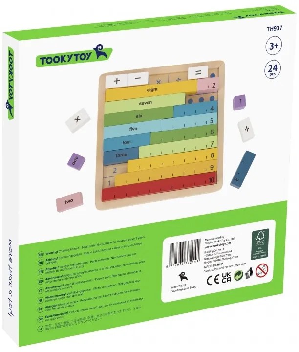 Tooky toy drewniana tablica matematyczna nauka liczenia liczydło