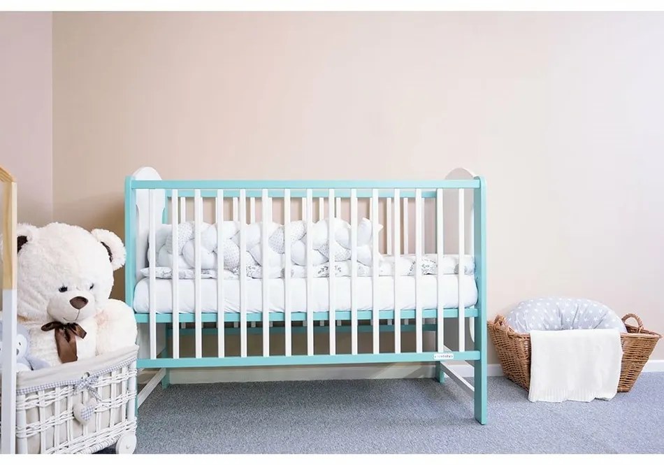 New Baby Łóżeczko dziecięce Elsa, biało-miętowe