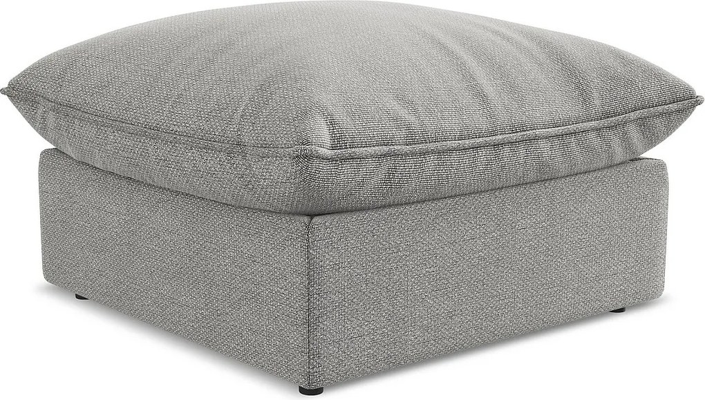 Pufa - z tkaniny bouclé - jasny szary - MANAO