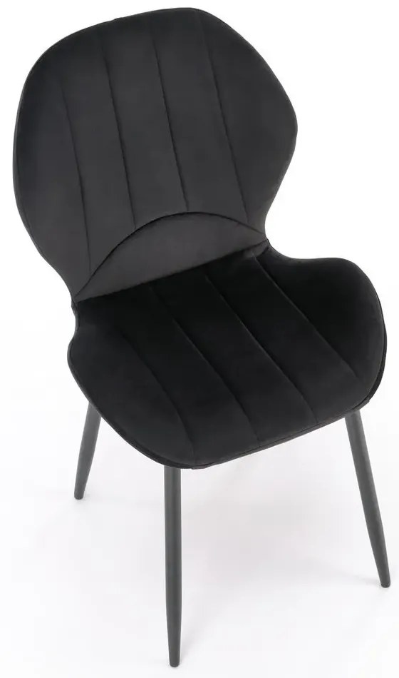 Krzesło tapicerowane K538 VELVET czarne HALMAR