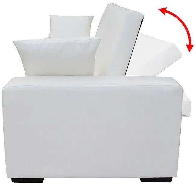 Luksusowa rozkładana biała sofa - Astigar