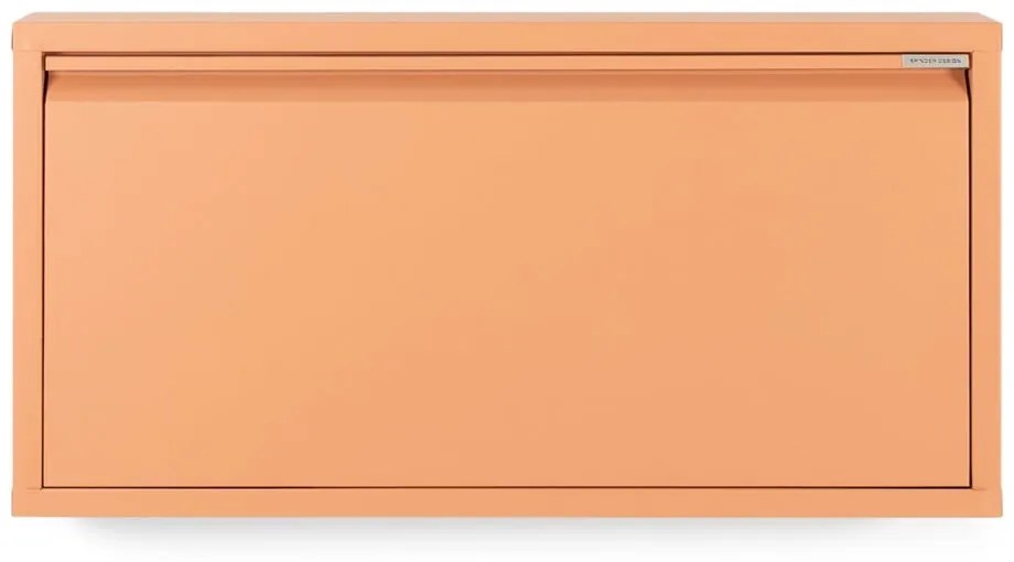 Łososiowa metalowa uchylna szafka na buty 75x37,5x12,5 cm Billy – Spinder Design