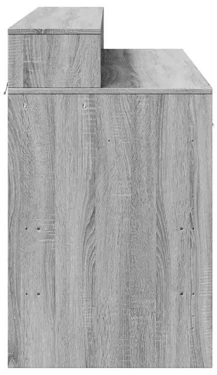 Biurko podświetlane 120 cm szary dąb sonoma - Duna
