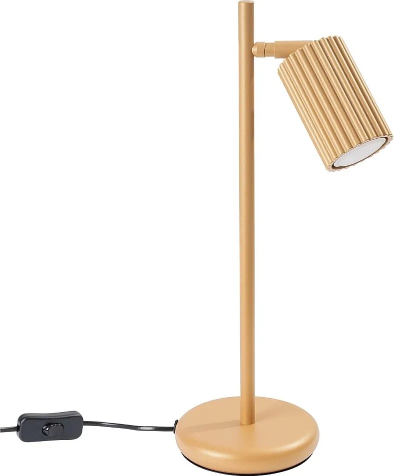 Lampa Biurkowa Minimalistyczny Karbon, Aluminium - 1 Źródło - L.14.5 X H.43 Cm - Złoty