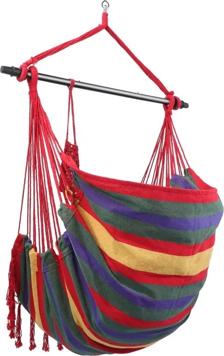 MIADOMODO Wiszący fotel bujany, kolorowy