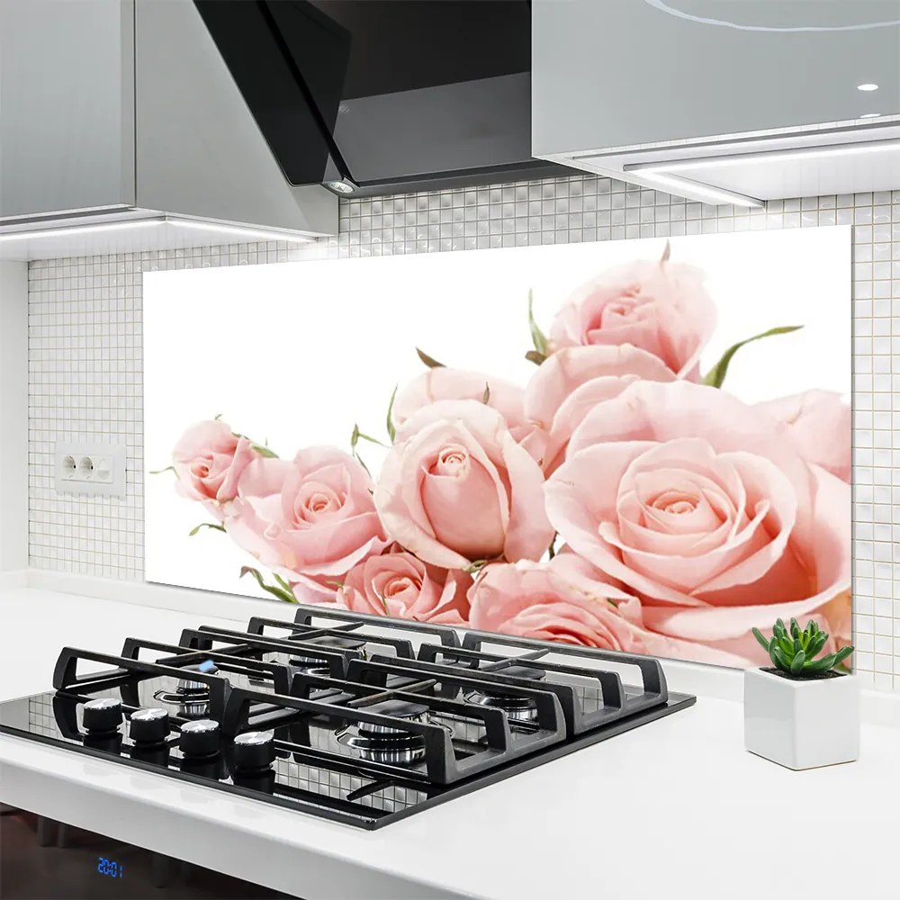 Szkło do Kuchni na Ścianę Królewski Bukiet Róż