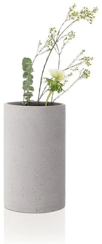 Jasnoszary wazon Blomus Bouquet, wys. 20 cm