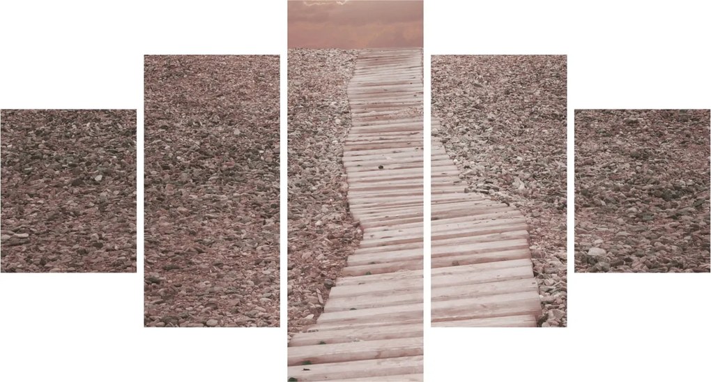 Obraz - Plaża żwirowa (125x70 cm)