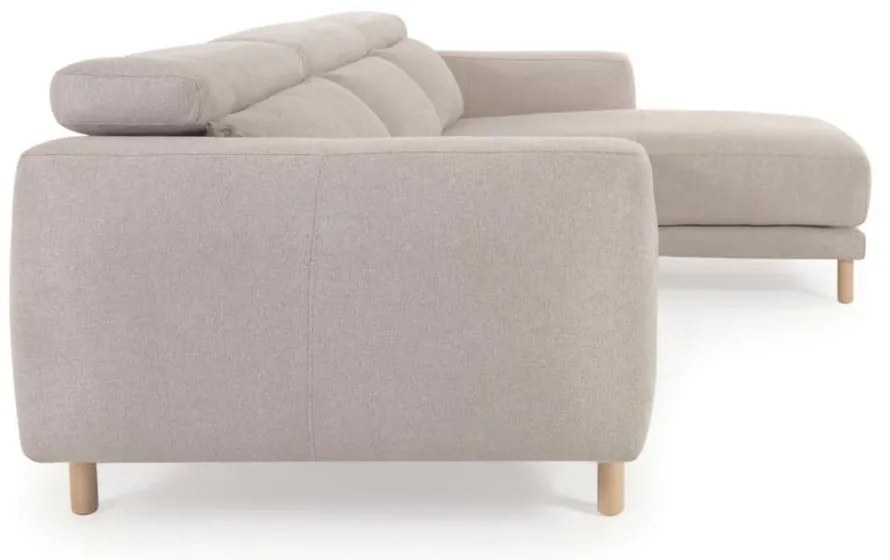 Beżowy narożnik (prawostronny) Singa − Kave Home